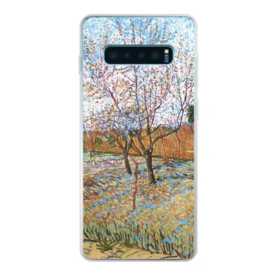 Produktbild von MuchoWow® Handyhülle Schutzhülle Hülle für Samsung Galaxy S10 Plus Blühender Pfirsichbaum - Vincent van Gogh Silikon Softcase Handy Hülle - Schutzhülle