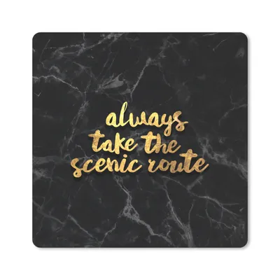 Produktbild von MuchoWow® Mauspad Mousepad Zitat - Sprichwörter - Gold - Marmor 30x30 cm - Mousepads - Maus Mat - Pad - Mausunterlage - Gaming
