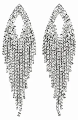 Produktbild von Ohrhänger Ohrschmuck Silberfarben  Straß Statement Yehwang