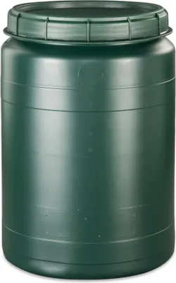 Produktbild von 60 Liter grün Futtertonne Weithalsfass mit Drehdeckel Transporttonne Fass mit Schraubdeckel