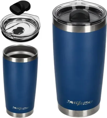 Immagine prodotto di Tazza termica grande in acciaio da 600 ml - blu