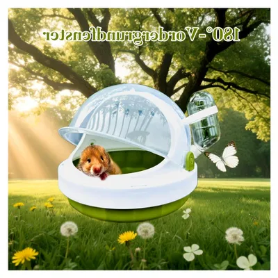 Produktbild von Transportbox für Kleintiere, Hamster Transportbox mit Wasserflasche, Reisebox mit Belüftung, Tragetasche für Mäuse, Meerschweinchen und Kaninchen