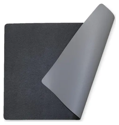 Produktbild von Lunar Tischsets 4er Set 30x43 cm – Lederoptik, doppelseitig – Schwarz/Hellgrau