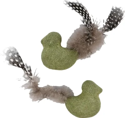 Image de Jouet oiseau Katti en cataire avec plumes pour chat