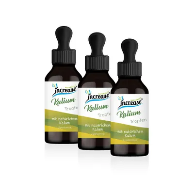 Produktbild von Nimm 3, zahl 2 Aktion Liposomale Kalium Tropfen hochdosiert - 4000mg Kalium pro Tag (360.000mg Kalium in 3 Flaschen) - Keto MCT Öl C8 & C10