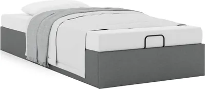 Produktbild von Ottoman-Bett ohne Matratze Dunkelgrau 90x200 cm Stoff