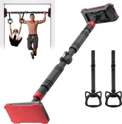 Produktbild von Famanu Klimmzugstange für Türrahmen ohne Schrauben - verstellbar 70-100 cm - Krafttraining