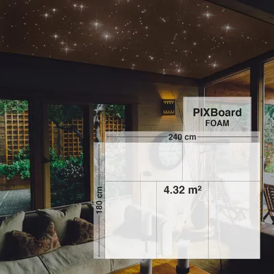 Produktbild von Bausatz Pixlum FOAM LED Sternenhimmel (180 cm x 240 cm) mit 150  PixLEDs - Warm- Kaltweiß gemischt