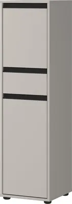 Kast mit Schublade und Türen, Steingrau, 33x121x34 cm