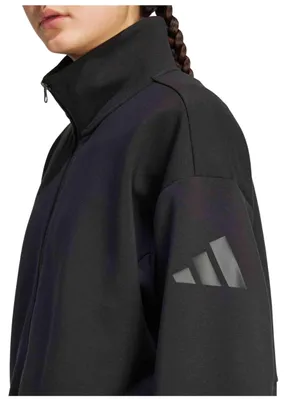 Produktbild von adidas Women's Soft LUX Full-Zip Tracktop, Black, XS