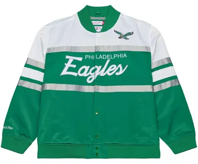 Produktbild von M&N Midweight Satin Varsity Jacke - Philadelphia Eagles - M