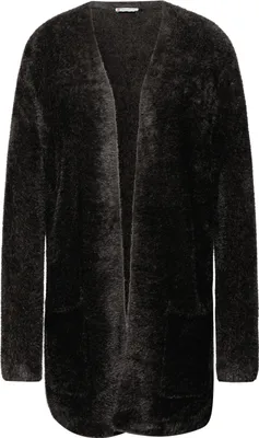Produktbild von Street One Cardigan 'Langer Federgarn Cardigan', A253989, darkest brown, Gr. 42