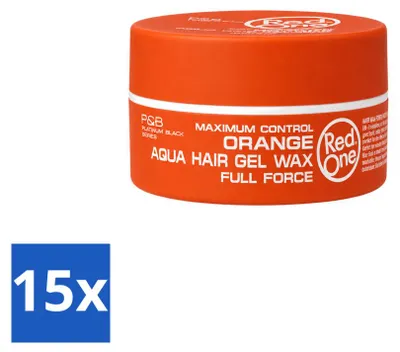 Produktbild von 15 x Red One Aqua Orange Haarwachs - Starker Halt & Glanz - 150 ml - Vorteilspackung - 15 Stücke