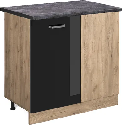 Immagine prodotto di Mobile ad angolo cucina Vicco R-Line Nero lucido 86 cm , PL Antracite, Model 45752