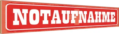 Produktbild von vianmo Holzschild 10x46 cm Notaufnahme
