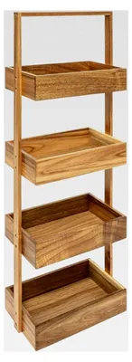 Produktbild von Regal blackacia 4 Ebenen 88x26cm aus Akazienholz