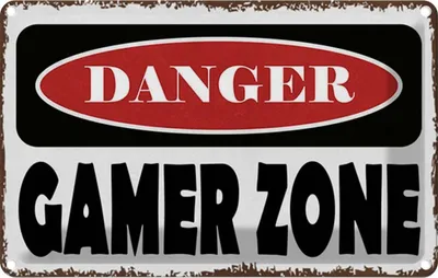 Produktbild von vianmo Blechschild 12x18 cm danger Gamer Zone