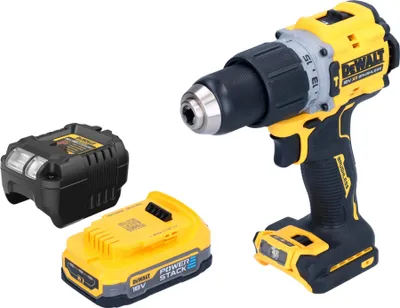 Obrázek produktu pro Akumulátorová příklepová vrtačka DeWalt DCD 805 E1 18 V 90 Nm bezkartáčová + 1x akumulátor Powerstack 1,7 Ah + nabíječka
