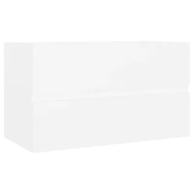 Image de vidaXL Meuble sous-lavabo blanc 80x38,5x45 cm Bois composite - Ensembles de meubles de salle de bains