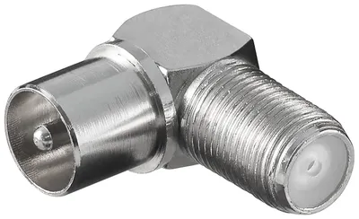 Image de goobay Winkeladapter F Buchse auf Koax Stecker (Bulk)