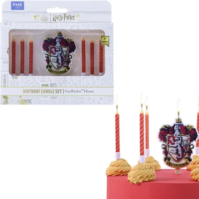 Obrázok produktu pre Sada 7 sviečok na narodeniny Harryho Pottera, Grifinor