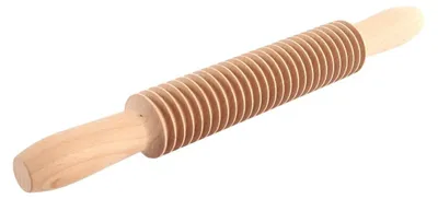 Imagen del producto de Rodillo de madera y cortador de masa: Rodillo ergonómico de 32,9 cm