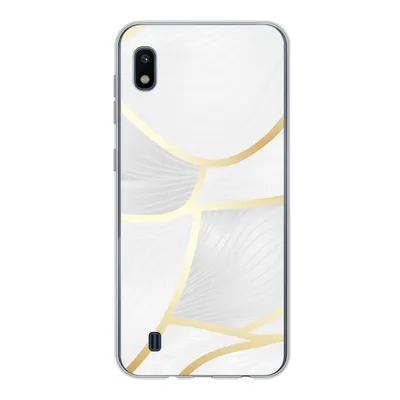 Produktbild von MuchoWow® Handyhülle Schutzhülle Hülle für Samsung Galaxy A10 Abstraktes Muster mit goldenen Linien Silikon Softcase Handy Hülle - Schutzhülle