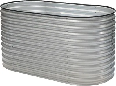 Produktbild von Westmann Grow Faster S kleines Hochbeet aus Metall Wellblech SIlber