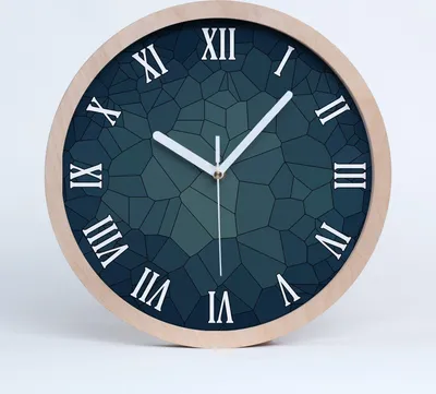 Produktbild von Holzuhr 30fi cm wanduhr - weiße Spitzen - Abstraktion Hintergrund