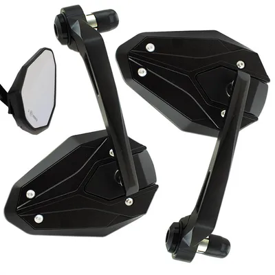 Image de Rétroviseur d'extrémité de guidon HERO 1 ALU noir M6