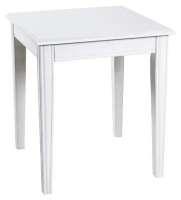 Beistelltisch weiß massiv Holz/MDF 45x51x45 cm