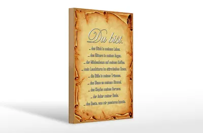 Produktbild von Holzschild Spruch 20x30cm Du bist Glück in meinem Leben