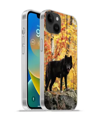 Produktbild von MuchoWow® Handyhülle Schutzhülle Hülle für Apple iPhone 14 Plus - Soft case Wolf - Fels - Baum Silikon Softcase Handy Hülle - Abbildung