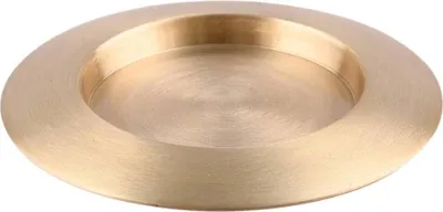 Produktbild von Kerzenteller Rund Ø 13cm Messing Gold Poliert Kerzenhalter Dekoteller Tischdeko