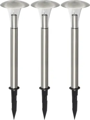 Produktbild von 3er SET: Gartenleuchte mit Erdspieß, 3x10W, inkl. Trafo und 10m Kabel, TULSA