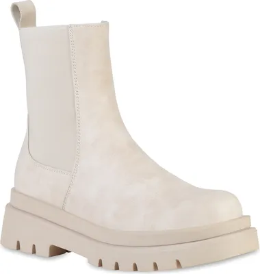 Produktbild von VAN HILL damskie buty na platformie botki botki buty profilowana podeszwa 837887, Kolor: Beżowy, Rozmiar: 38