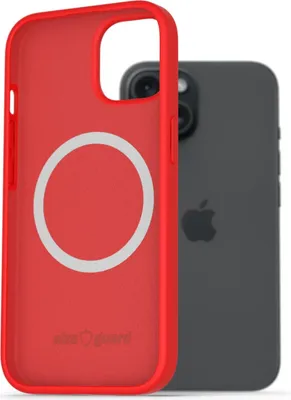 Image de AlzaGuard Silicone Case Compatible avec Magsafe pour iPhone 15 rouge