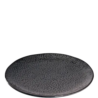 Produktbild von Leonardo Matera Keramik-Teller 4-er Set spülmaschinengeeignete Platzteller, Pizza-Teller mit Glasur, 4 runde Steingut-Teller, Ø 32 cm, grau, 018605
