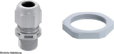 Immagine prodotto di Raccordo WISKA con controdado M40x1,5 lungo in poliammide (PA) Lunghezza filettatura 18,0 mm - 1 pezzo
