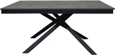 Immagine prodotto di Milani Home - tavolo da pranzo allungabile 140-200 x 80 x 77 cm, antracite, metallo