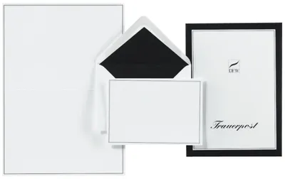 Obrázok produktu pre DFW 400506 Briefpapiermappe Trauerpost - 5 Kuverts / 5 Briefbögen A4