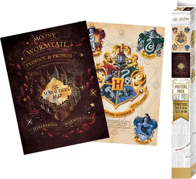 Produktbild von HARRY POTTER - Set 2 Chibi Posters - Crest & Marauders (52x38)