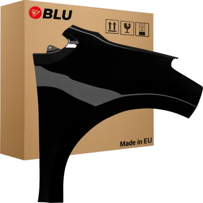 Immagine prodotto di BLU Parafango compatibile con VW Volkswagen UP! LC9X Destra Schwarz TiefSchwarz | 2016- | Anteriore | Verniciato | Pronto per il montaggio | Acciaio