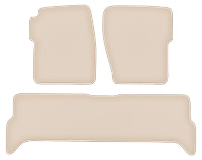 Productafbeelding van Velours automatten voor Land Rover Discovery II 1998-2004 – 3-delig, beige, op maat – Wielganizator FORTUNA