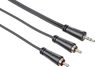 Obrázek produktu pro Hama 00122294, 3.5mm, Samec, RCA, Samec, 0,75 m, Černá
