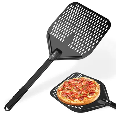 Produktbild von Pizzaschieber, 30x40 cm, aus Aluminium mit abnehmbarem Holzgriff