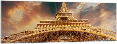 Produktbild von Bilder auf glas - Eiffle Architektur Paris - 160x50cm - Glasbilder - Wandbilder - Kunstdruck - zum Aufhängen bereit - Wanddekoration aus Glas - Glas Bilder - Wandbild auf Glas - GAB160x50-2437