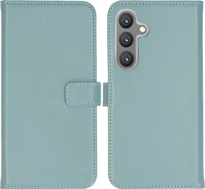 Produktbild von Selencia Echtleder Klapphülle Samsung Galaxy S24 Plus - Air Blue