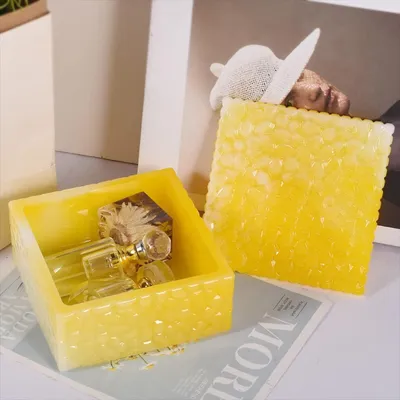 Produktbild von Viereckige Harzform - Silikon Gießform für Schmuck und Dekoration - 1 Stück - Transparent - Harz