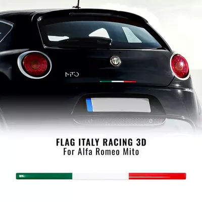 Produktbild von Streifen 3D Trikolore Italien Klebestreifen für Alfa Romeo Mito